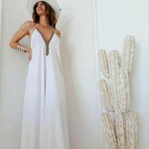 Elenina Classic Dress White 1