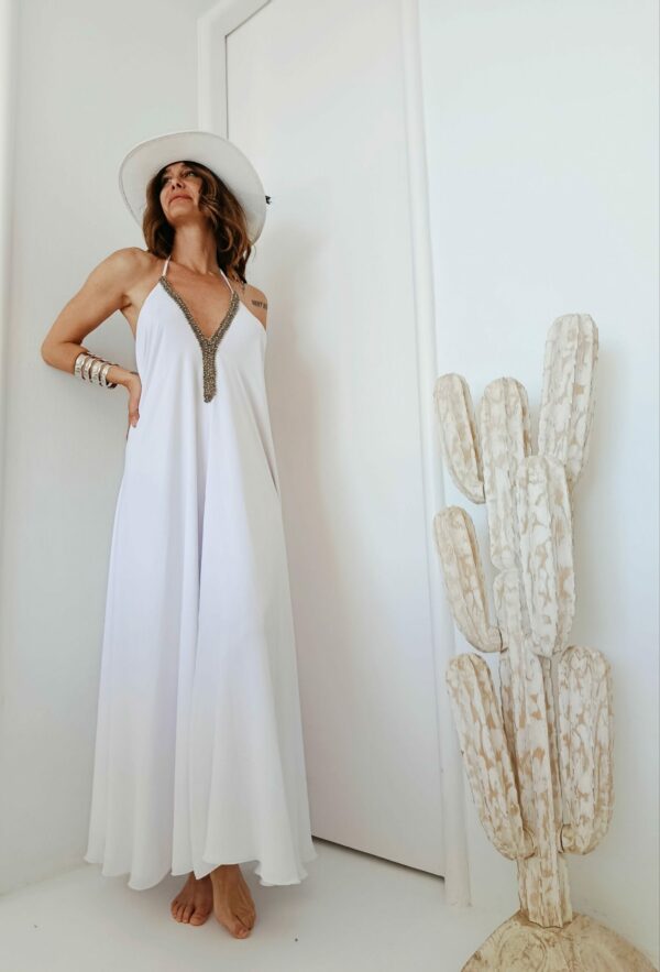 Elenina Classic Dress White 1